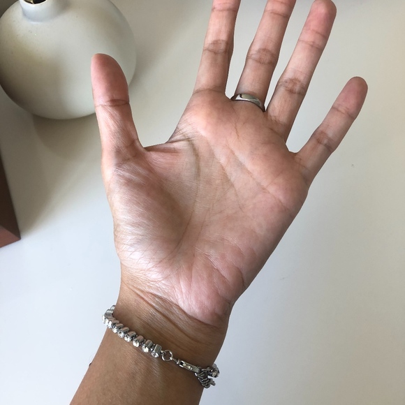 Blue Evil Eye Finger Chain Bracelet - Picture 3 of 7